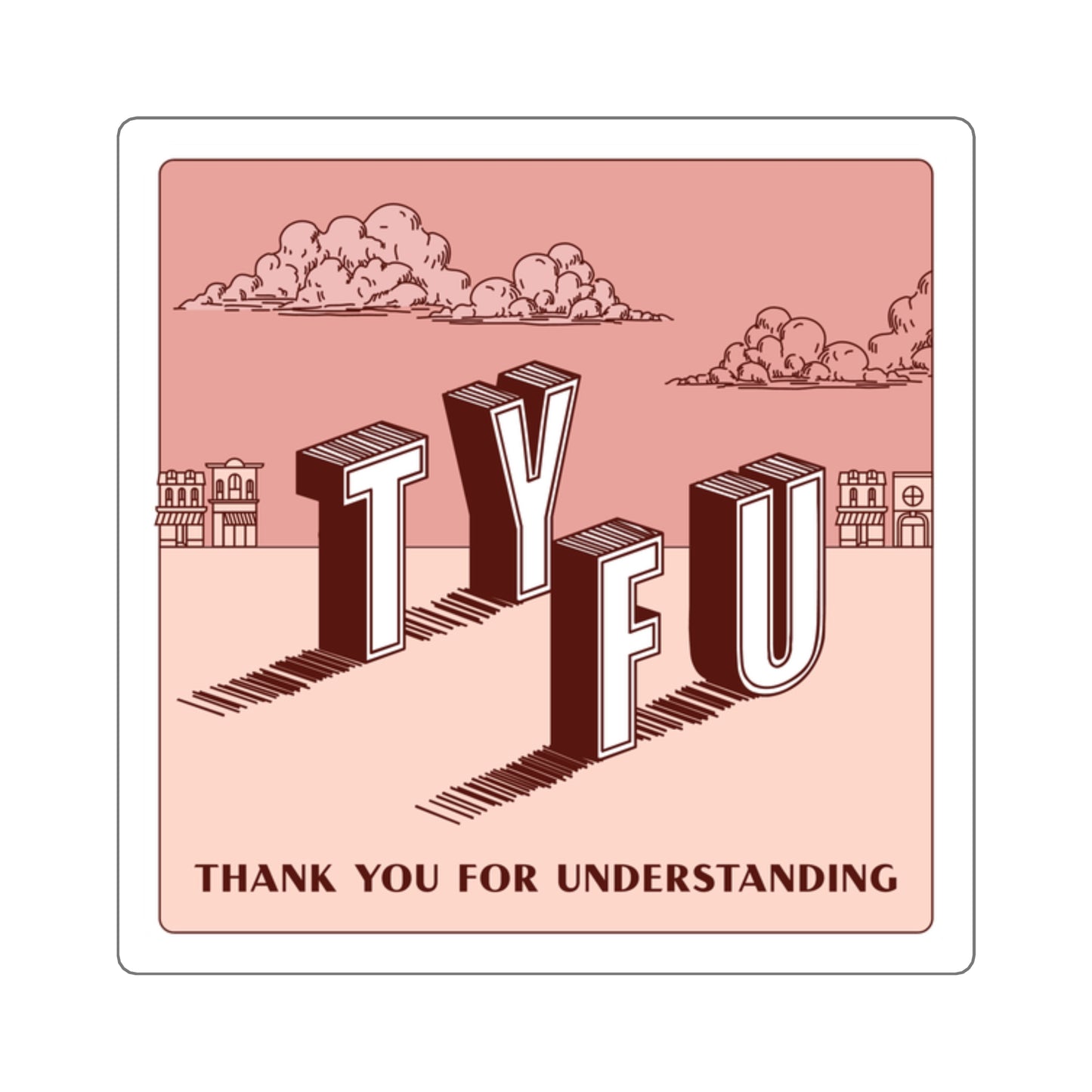 Hip to be Square TYFU 2x2" Stickers